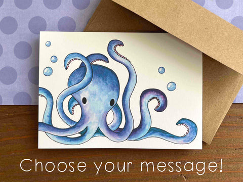 octopus note card