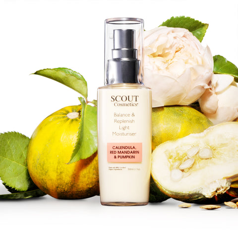 Balance & Replenish Light Moisturiser with Calendula, Red Mandarin & Pumpkin