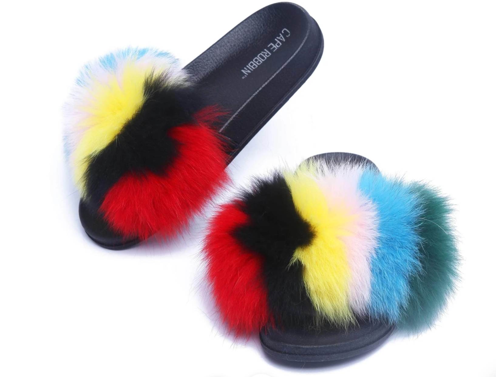 cape robbin fur slides