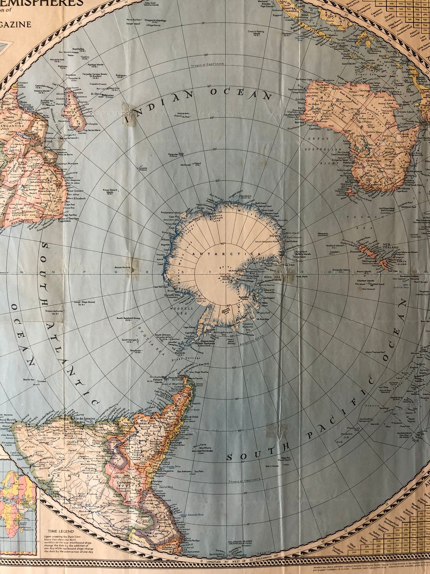 Original Northern and Southern Hemispheres Map