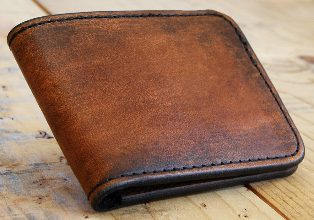 Bi-Fold Wallet - Minimalist Slim Style Full Grain Leather Wallet ...