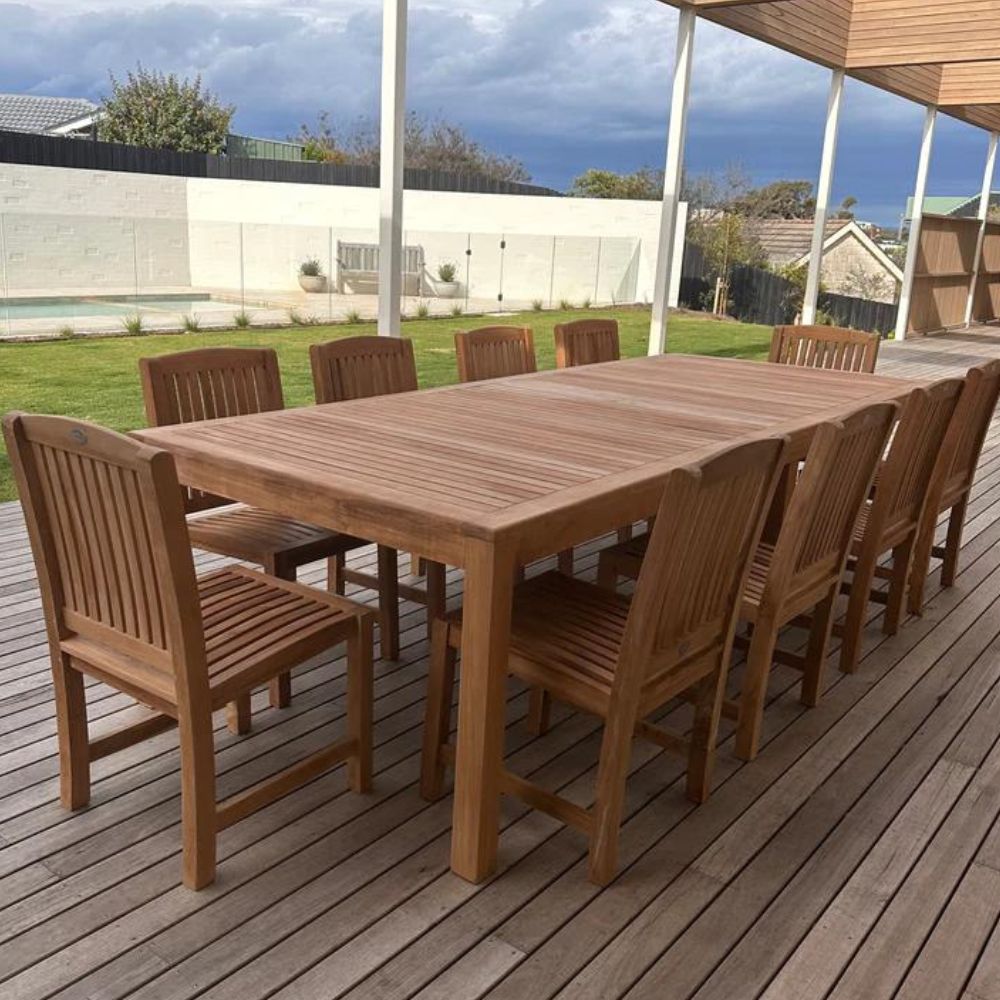 Teak Place Deluxe Recatangular Outdoor Dining Table