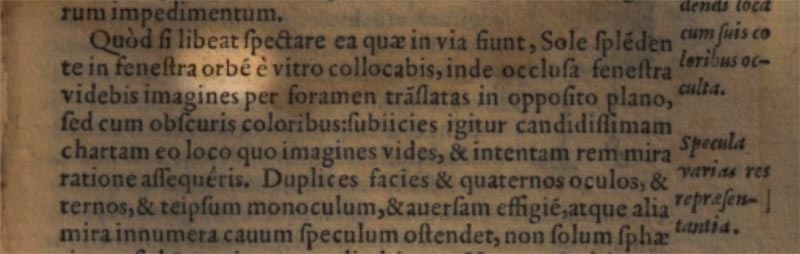 Gerolamo Gardano_1550 Book_De subtilitate, vol. I, Libri IV, the first ever mention of a lens used in a Camera Obscura 