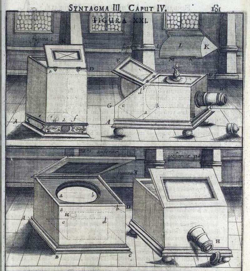 Johann Zahn's Book Oculus Artificialis Teledioptricus Sive Telescopium_Camera Obscura illustrations