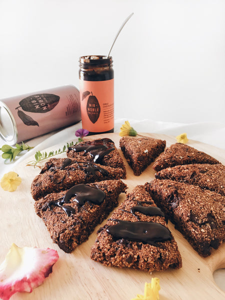 Triple Chocolate Oatmeal Scones