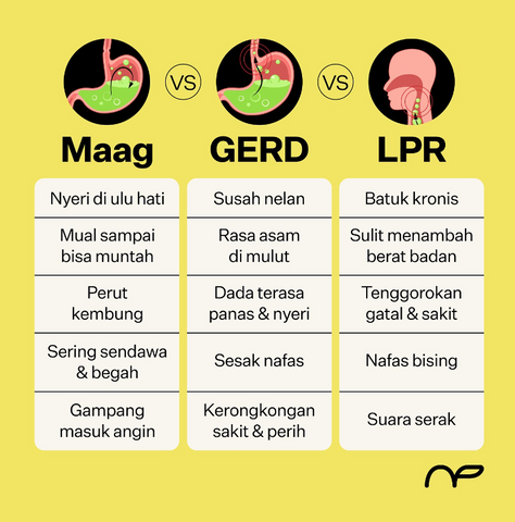 perbedaan gejala maag dengan gerd dengan lpr