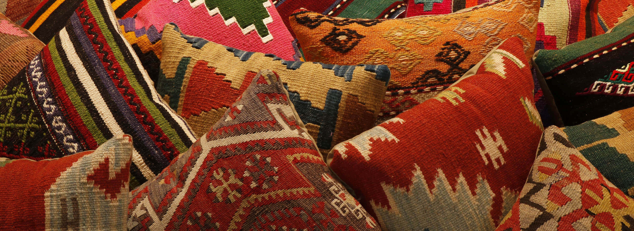Cushions in salvaged Wool kilim or Silk