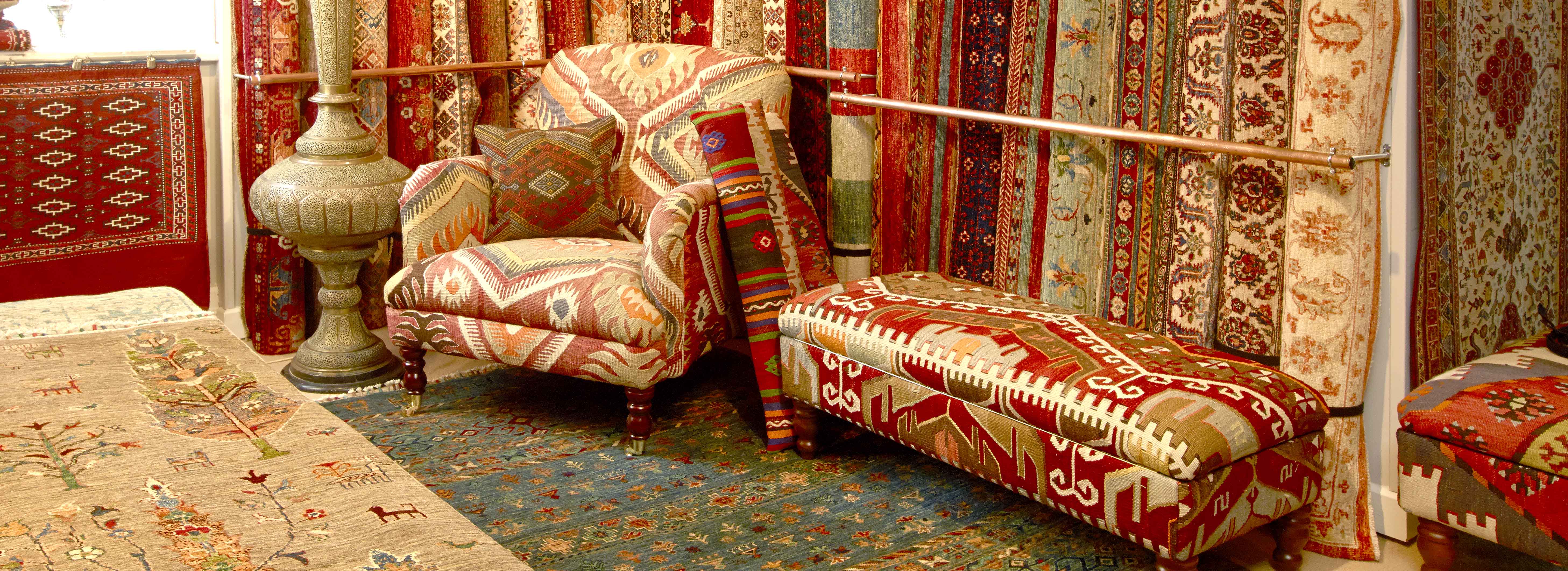 Furnishings produced from kilims