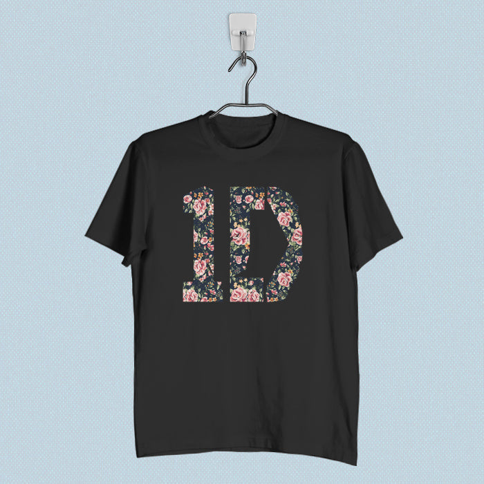 Men T Shirt 1d One Direction On Floral Logo Teeshopee