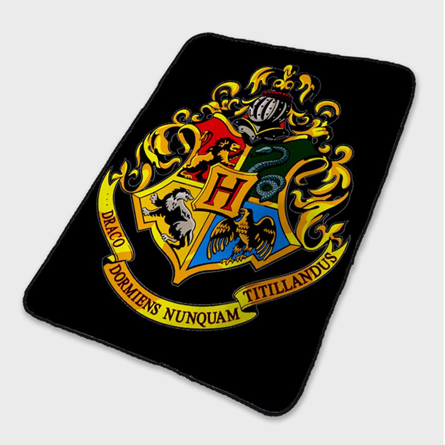 Harry Potter Hogwarts Logo Fleece Blanket Teeshopee