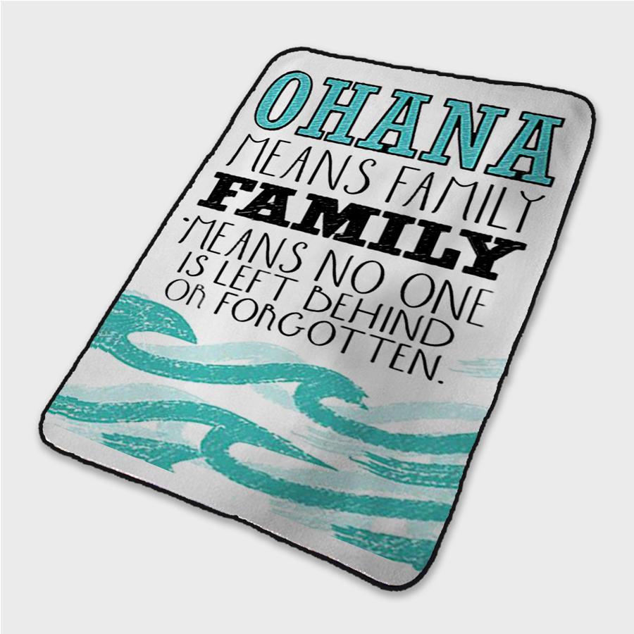 Ohana Means Family Lilo And Stitch Quotes Fleece Blanket Teeshopee