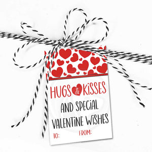 Valentine s Day Hugs and Kisses Printable Tags Your Paper Stash