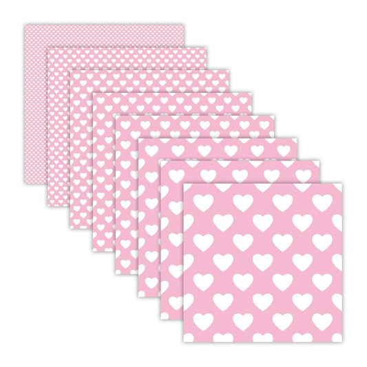 Pink Heart Valentine's Day Digital Scrapbook Paper