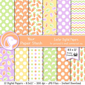 printable pastel easter digital scrapbook papers your paper stash