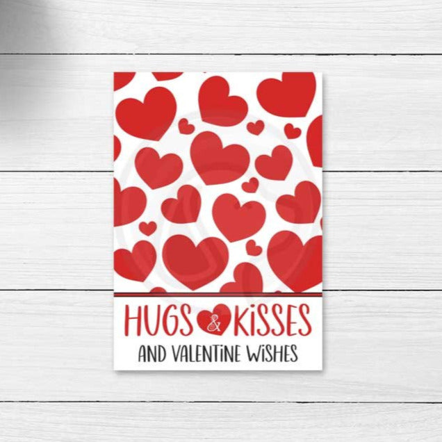 Printable Hugs And Kisses Valentines Day Printable Cookie Cards Your Paper Stash 4425