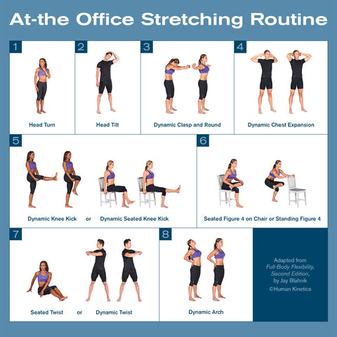 office workout/stretch  Workout at work, Desk workout, Office exercise