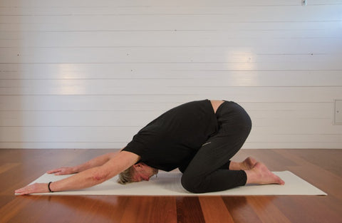 Child's pose from Yin Yoga 50+