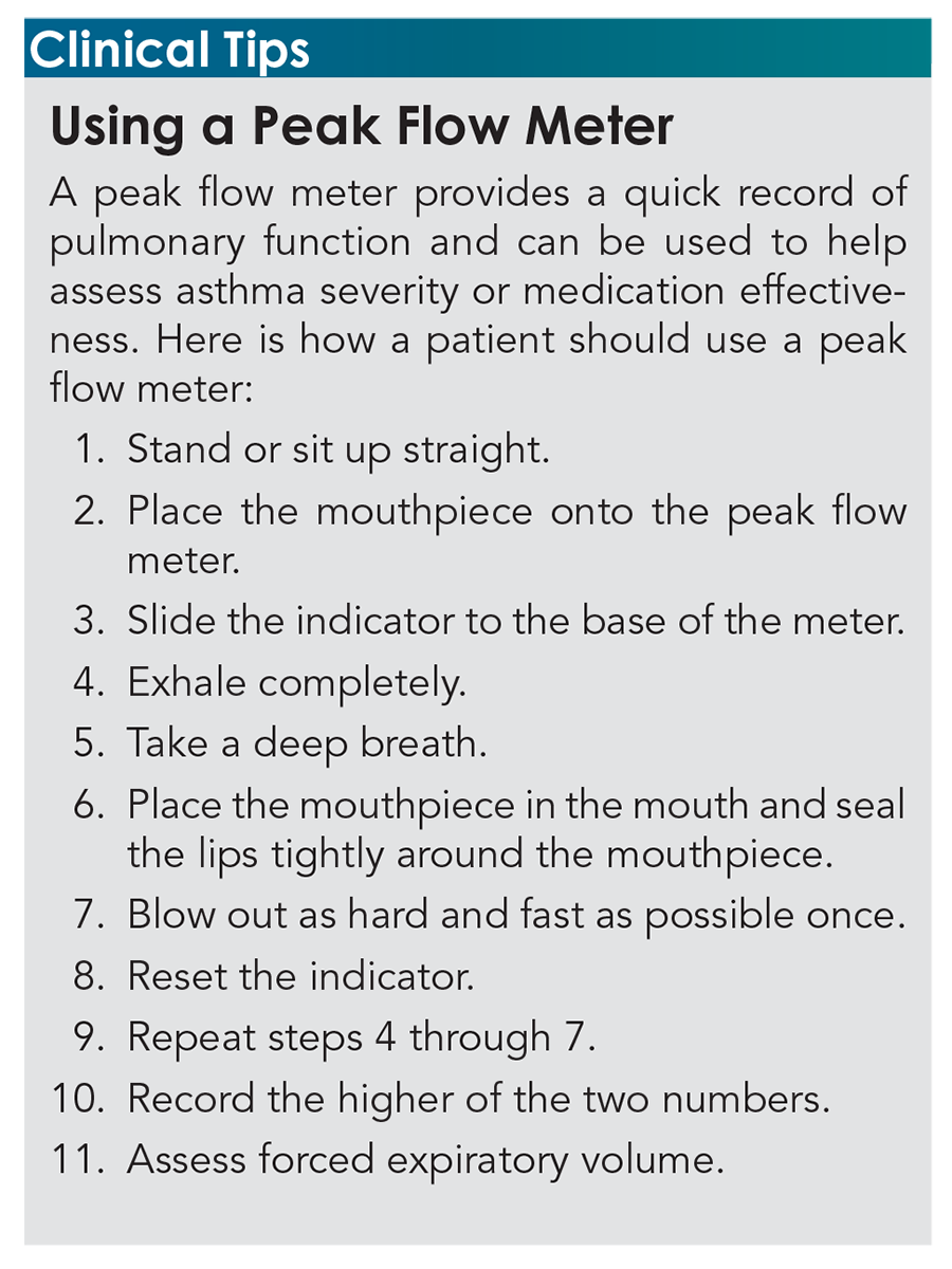 Clinical Tips Using a Peak Flow Meter graphic
