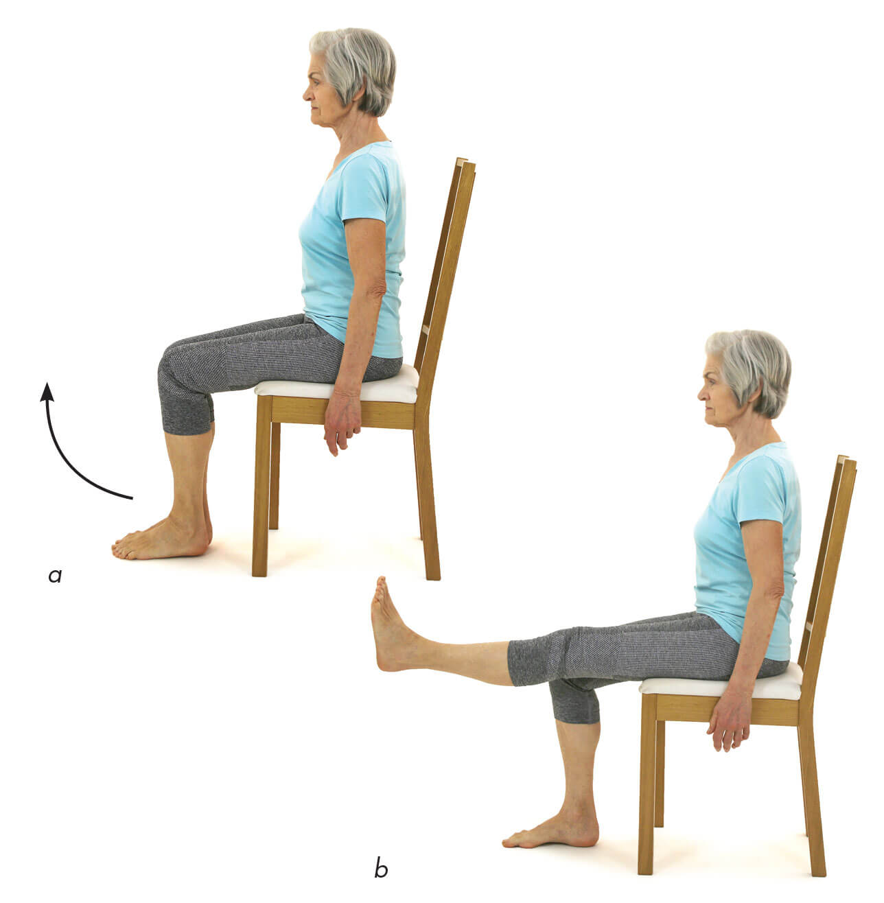 Figure 8.5 Testing knee extension in the sitting position. Courtesy of Tim Allardyce, Rehabmypatient.com.