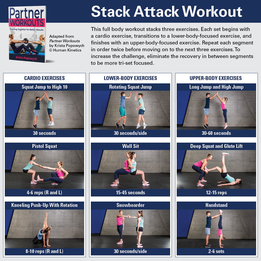 Stack Attack Partner Workout infographic