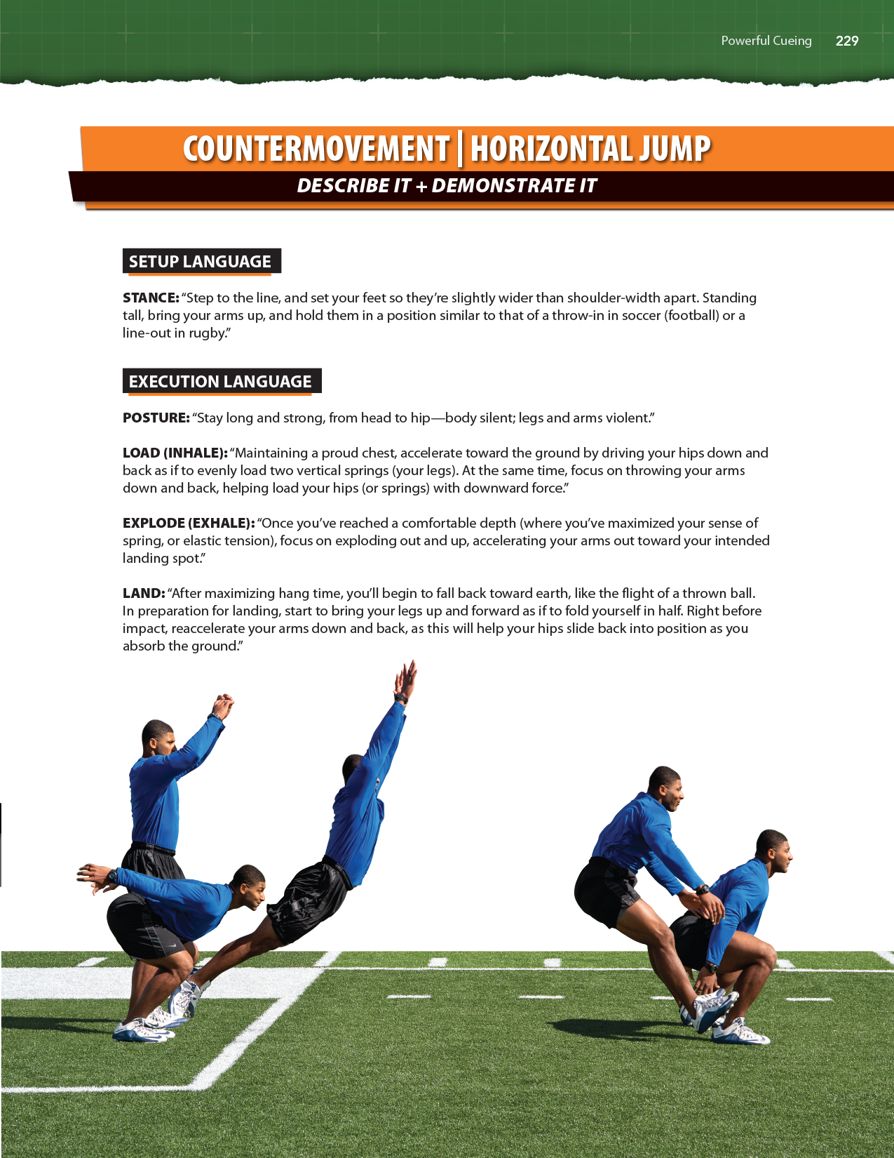 Countermovement | Horizontal Jump: Describe It + Demonstrate It
