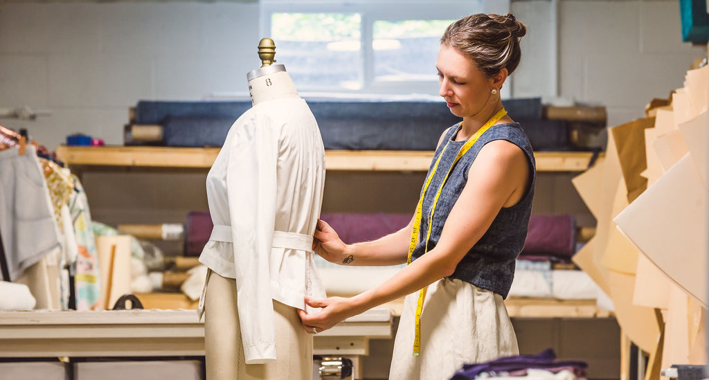 Coral Marie at work in her studio