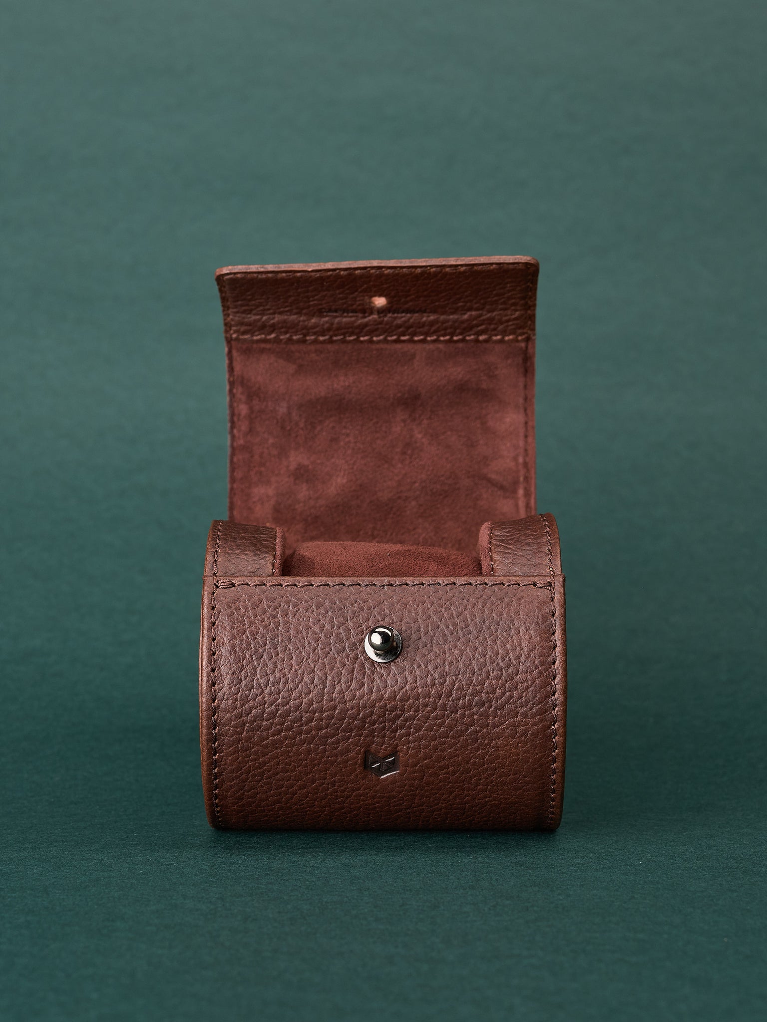 Watch travel case brown by Capra Leather