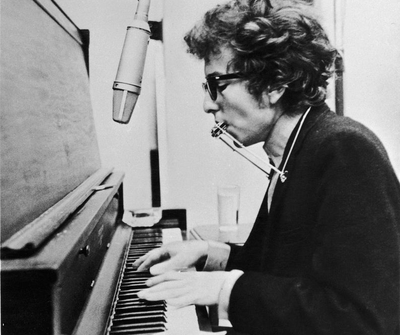 bob dylan piano harmonica folk music rock and roll 