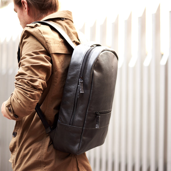 Bisonte Laptop Backpack · Black by Capra Leather