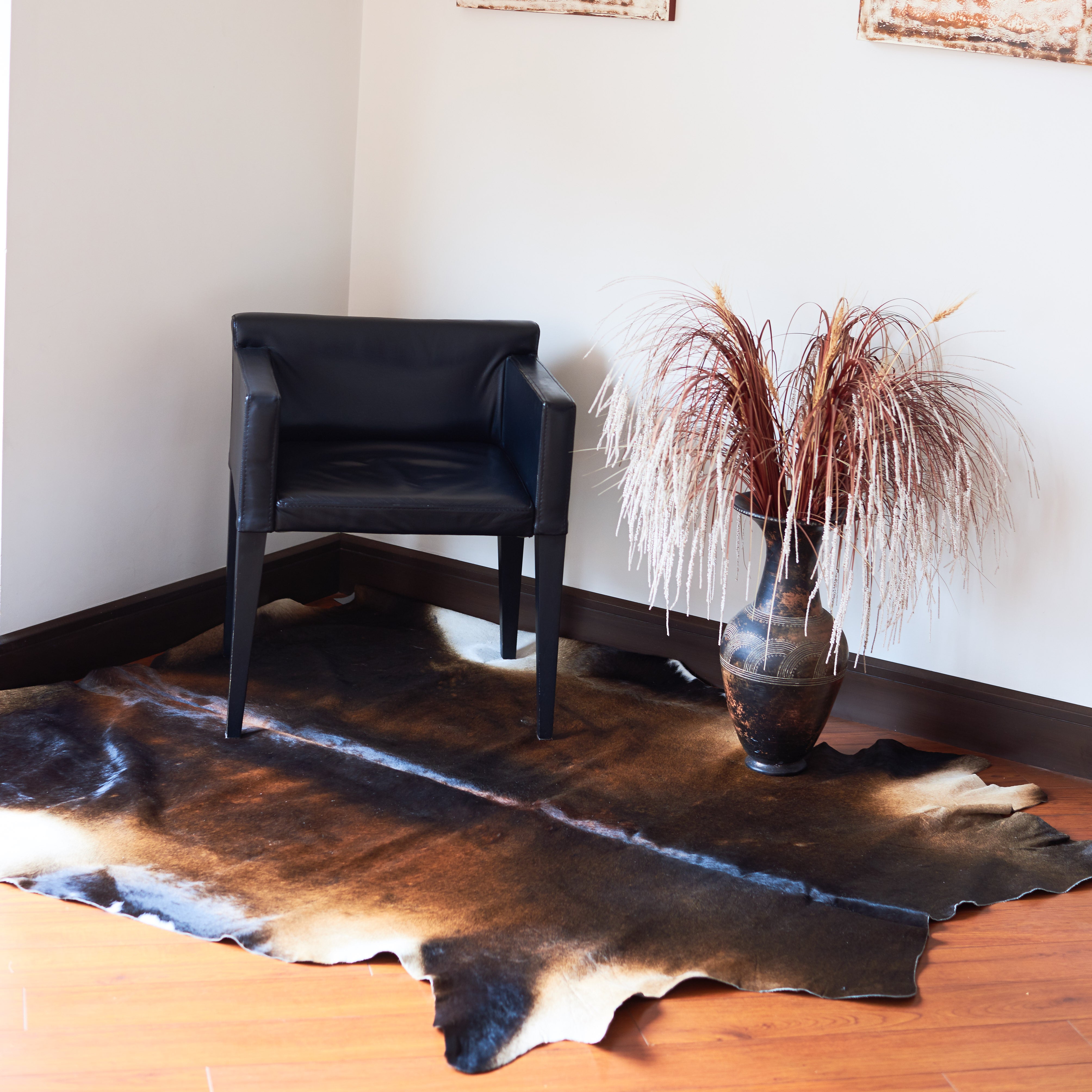 1 Cowhide Leather Area Rug Brown By Capra Leather