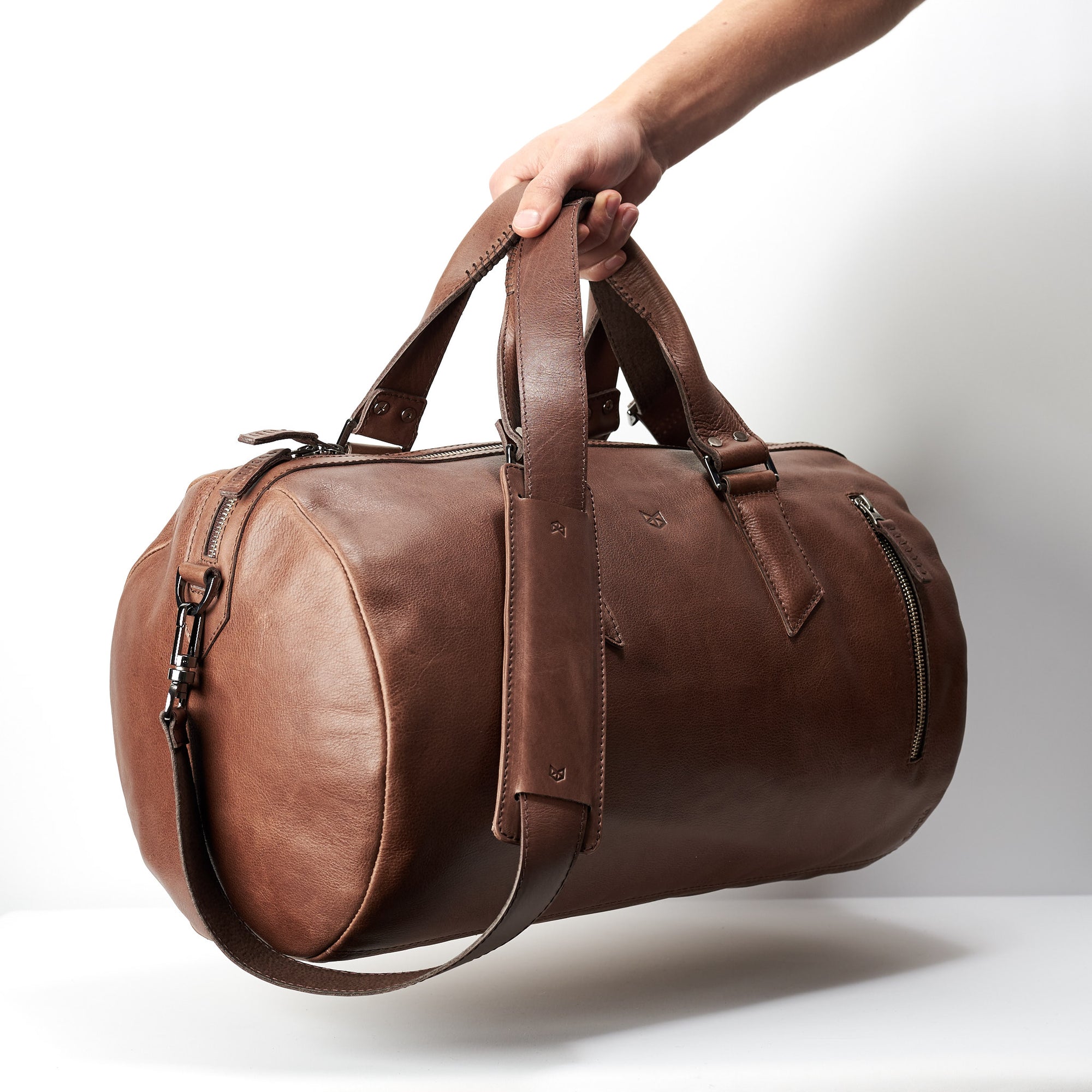 Handmade Substantial Leather Duffle Bag · Brown by Capra - Capra Leather