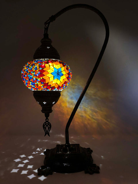 swan neck mosaic lamp