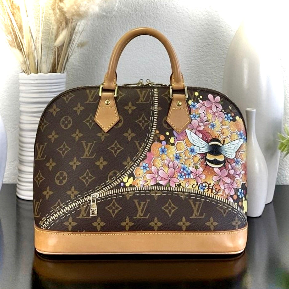 Louis Vuitton, Bags, Lv Customized With Hand Painted Art Addons