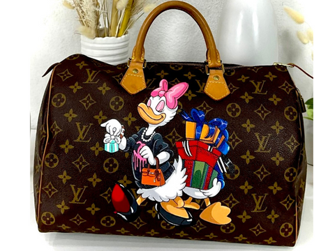 Customized Designer Handbag with artistic embellishments by New Vintage Handbags