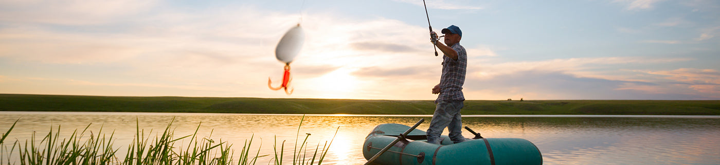 Man fishing on his boat