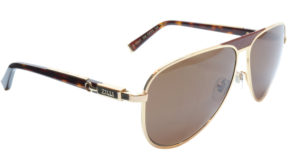 ZILLI Sunglasses Titanium Acetate Leather Polarized France ZI 65021 C0 ...