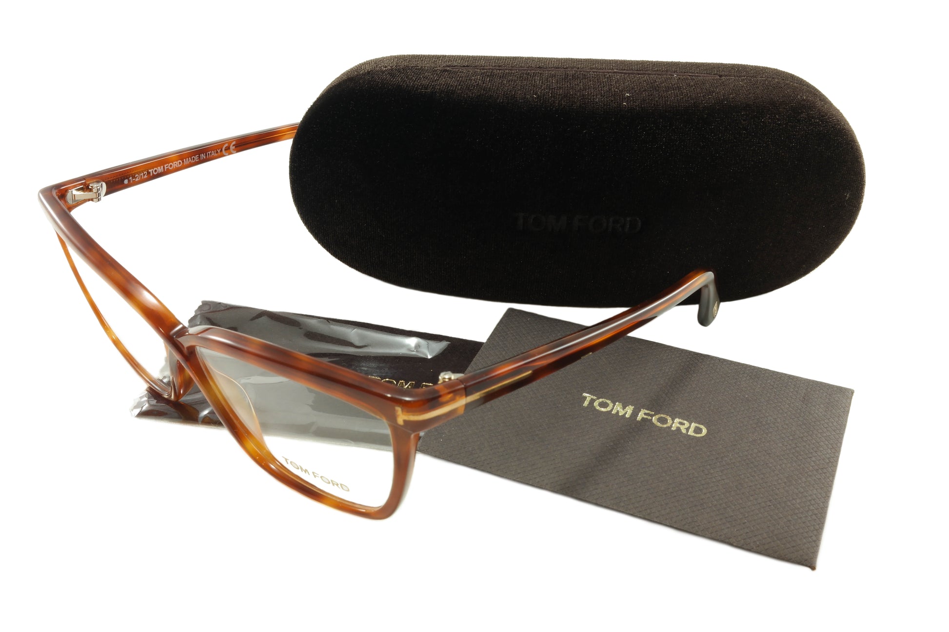 Tom Ford Eyeglasses Frame TF5267 053 Light Havana Brown Italy Made – Frame  Bay