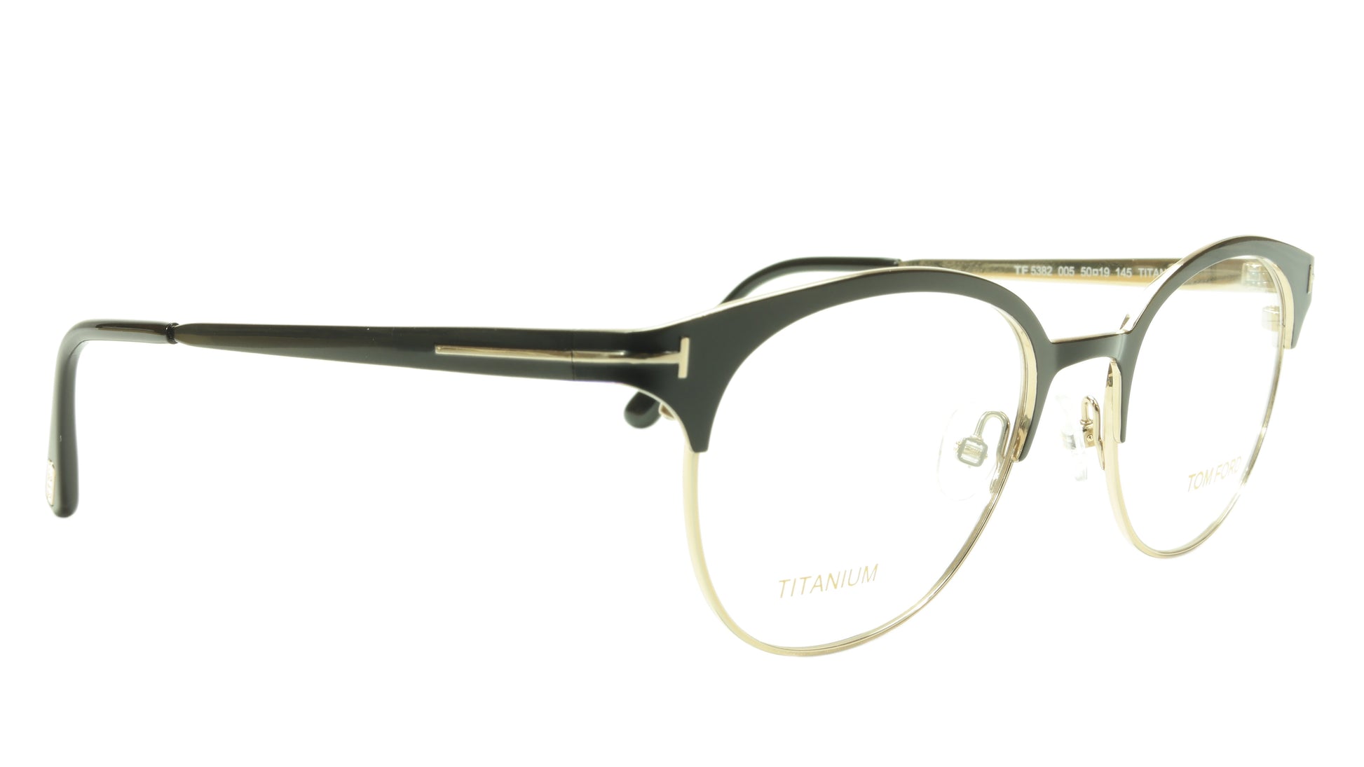 Tom Ford Eyeglasses Frame TF5382 005 Titanium Black Gold Made In Japan –  Frame Bay