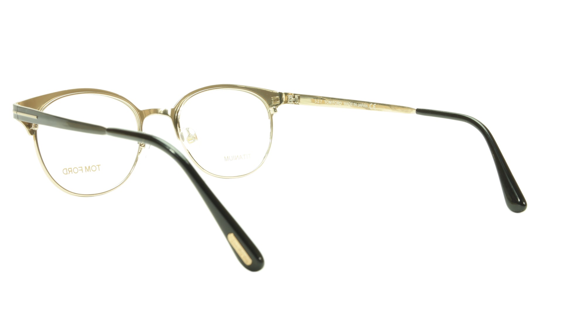 Tom Ford Eyeglasses Frame TF5382 005 Titanium Black Gold Made In Japan –  Frame Bay