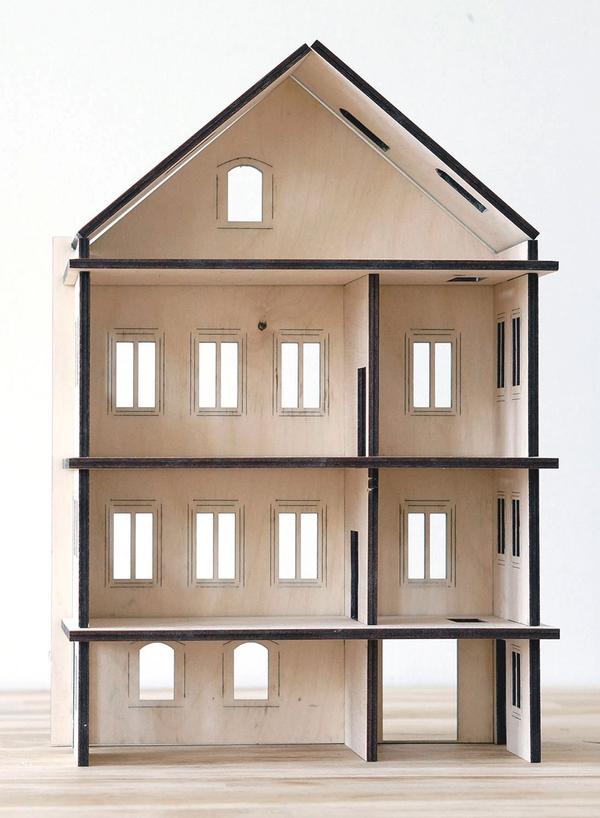 handmade wooden dolls house