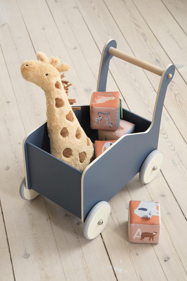 wooden baby walker wagon