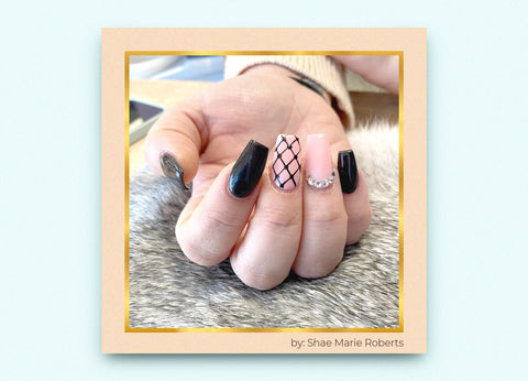 Nail Ideas|black Geometric Nail Art Stickers - Abstract Floral & Line  Designs