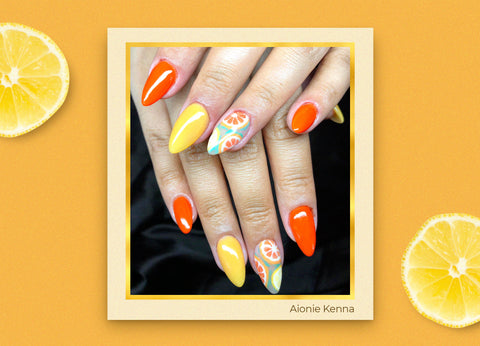 yellow nails designs