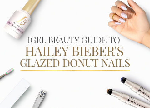 Hailey Bieber Chrome Pearl Nails, Donut Glaze Nails