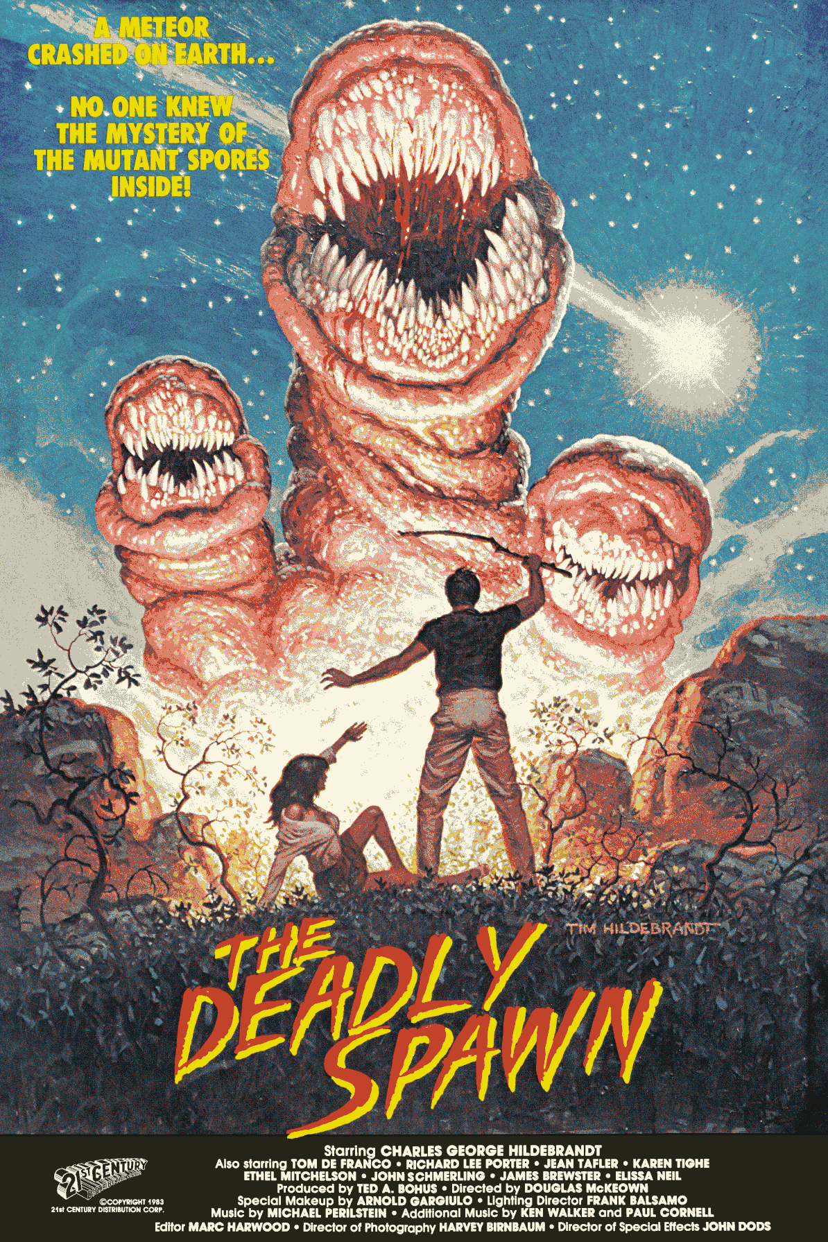 THE DEADLY SPAWN Screenprinted Poster - GID VARIANT