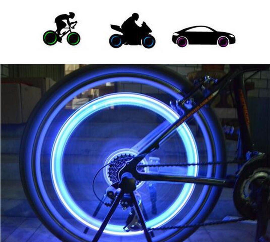Neon LED Flash Wheel Valve Cap Light | www.gobazzola.com