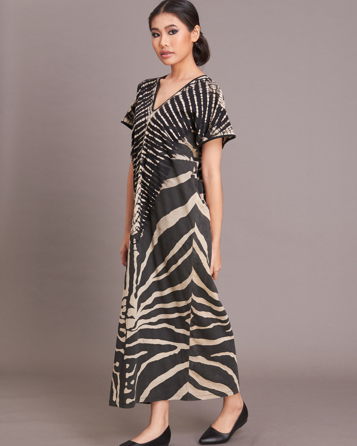 zebra midi dress