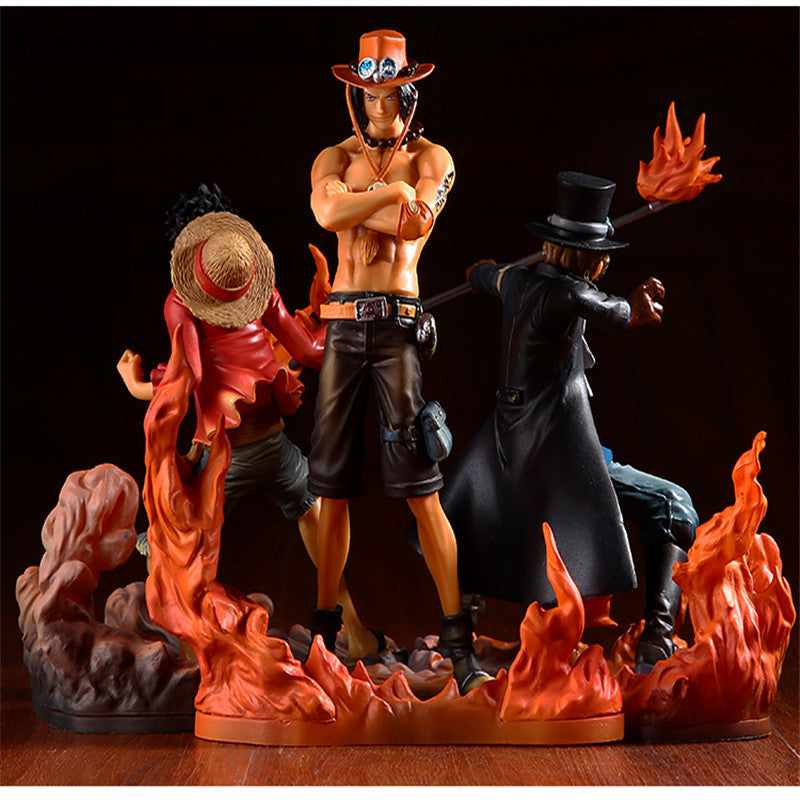 one piece luffy ace sabo figure