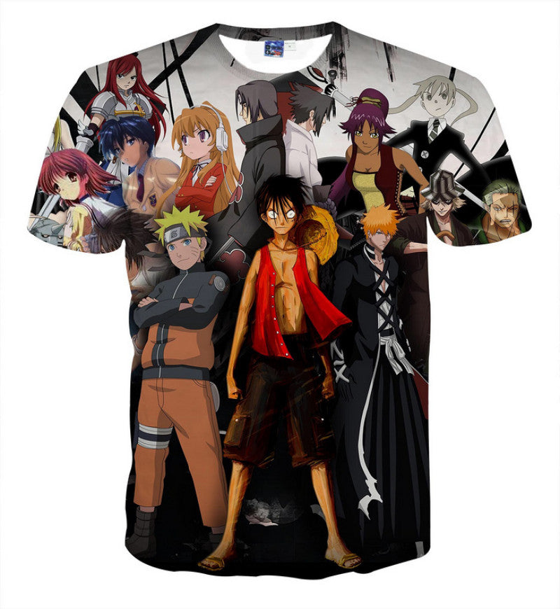 Anime 3d Shirt One Piece Naruto Bleach Animebling