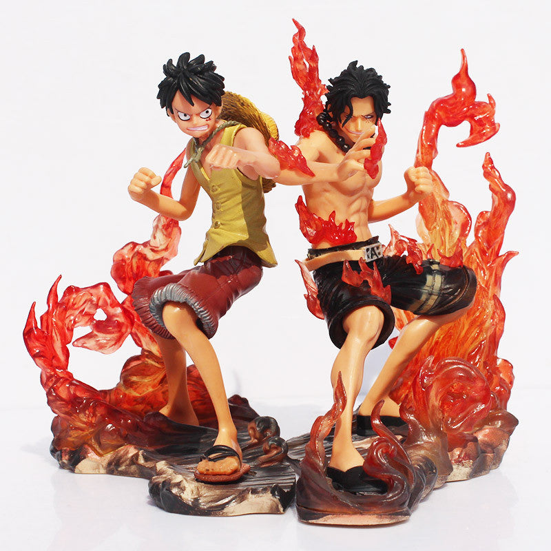 One Piece Action Figures Luffy Ace 2 Pcs Set Animebling